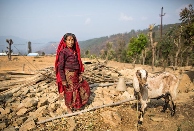 Photo: “This is where our house used to be,” says Bishnu Maya. Credit: UN Women/N. Shrestha